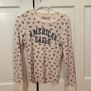 American Eagle long sleeve waffle knit shirt.